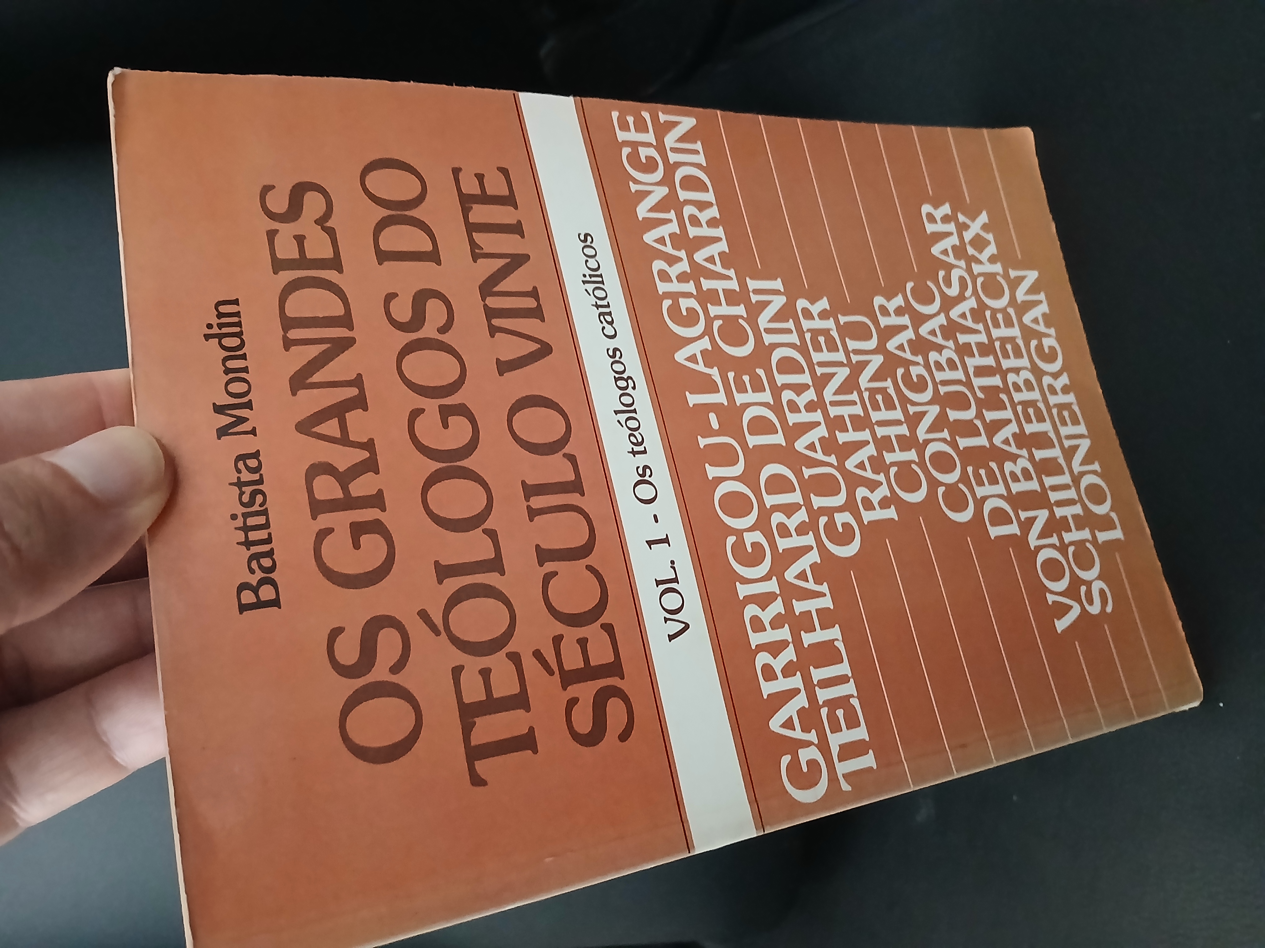 Capa de Os Grandes Teólogos do Século Vinte - Vol. 1 - Battista Mondin - Edições Paulinas